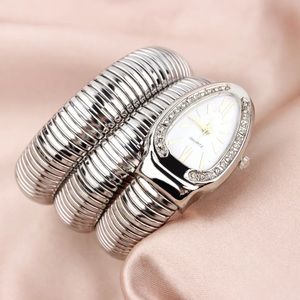 NEW Rocky IV Adrian Balboa Serpentine Snake Watch! Silver Tone/White & Crystals